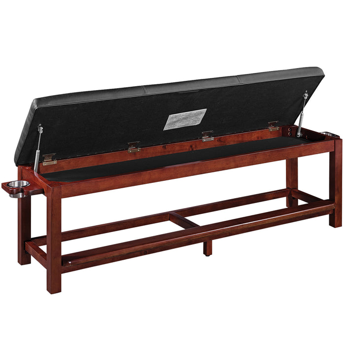 RAM Game Room Spectator Bench with Padded Seat and Storage Area