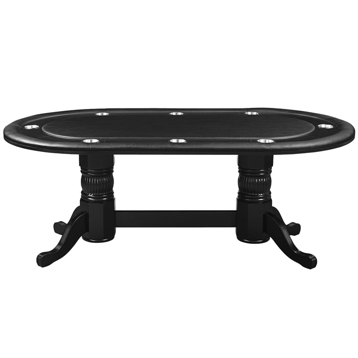 Poker Dining Table RAM GTBL84 Oval BLK Wood