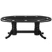 Poker Dining Table RAM GTBL84 Oval BLK Wood