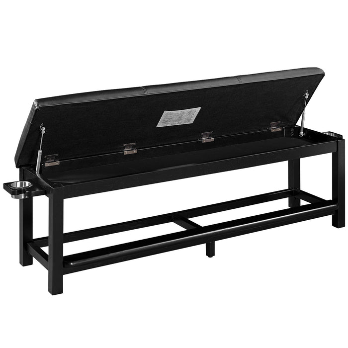 RAM Game Room Spectator Bench with Padded Seat and Storage Area